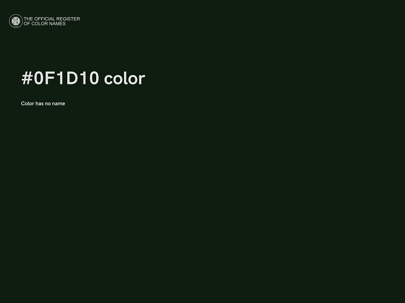 #0F1D10 color image