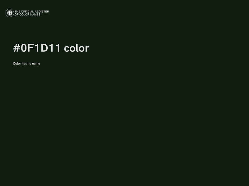 #0F1D11 color image