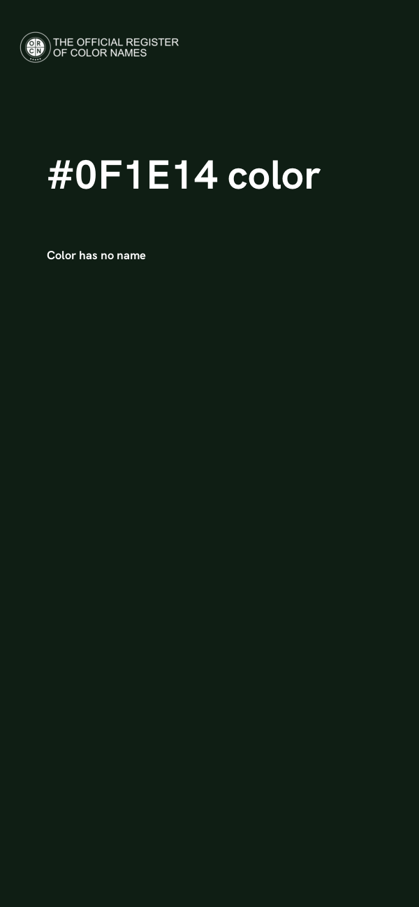 #0F1E14 color image