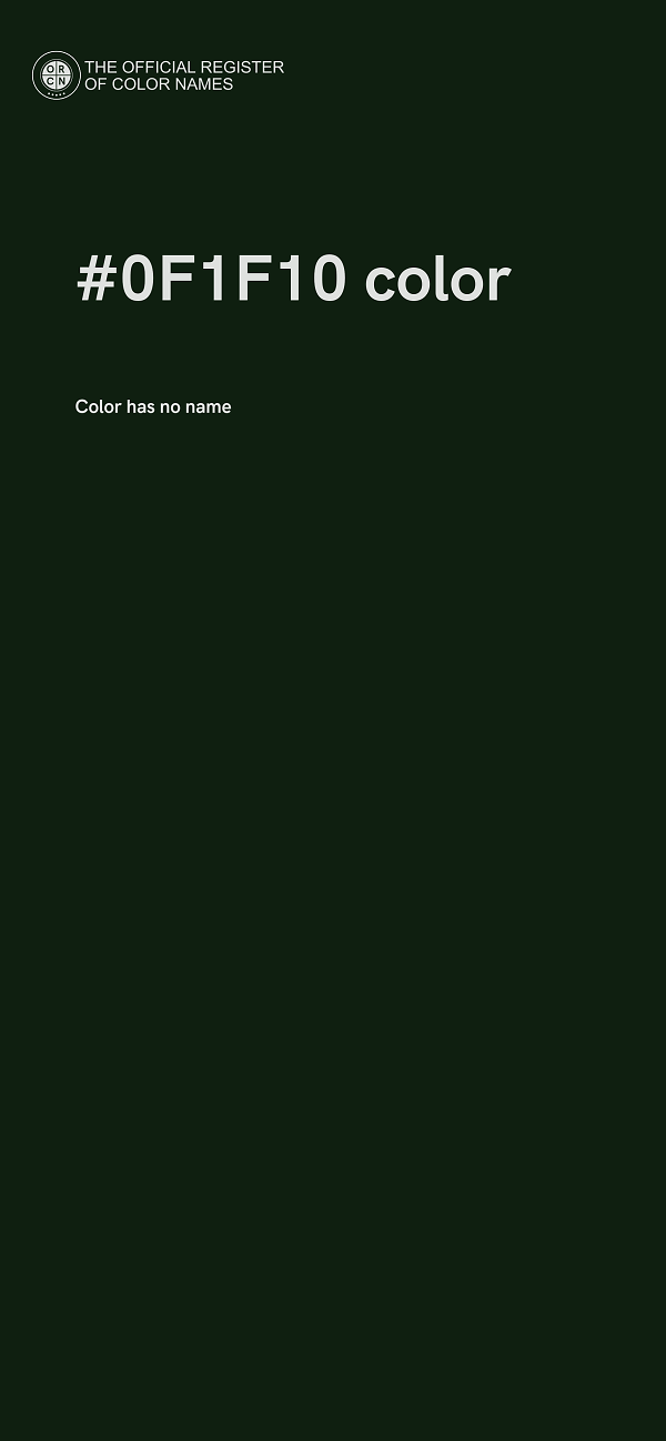 #0F1F10 color image