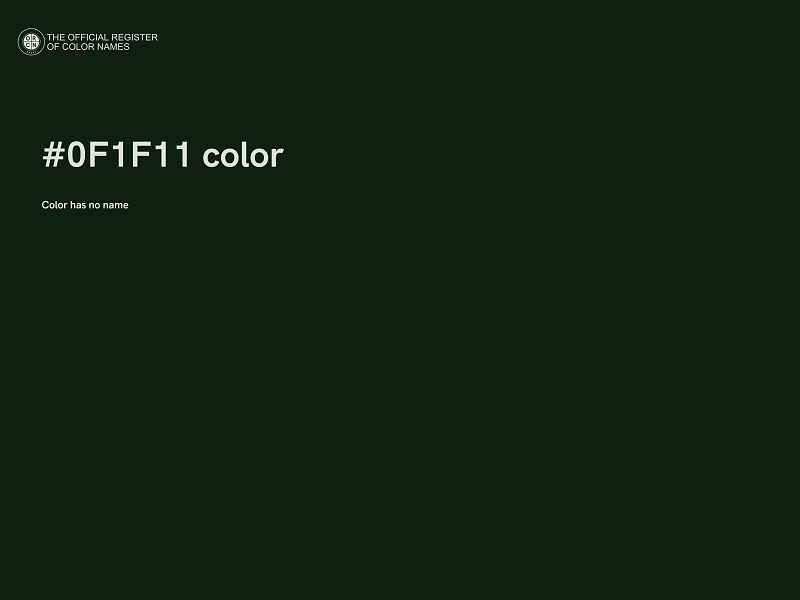 #0F1F11 color image