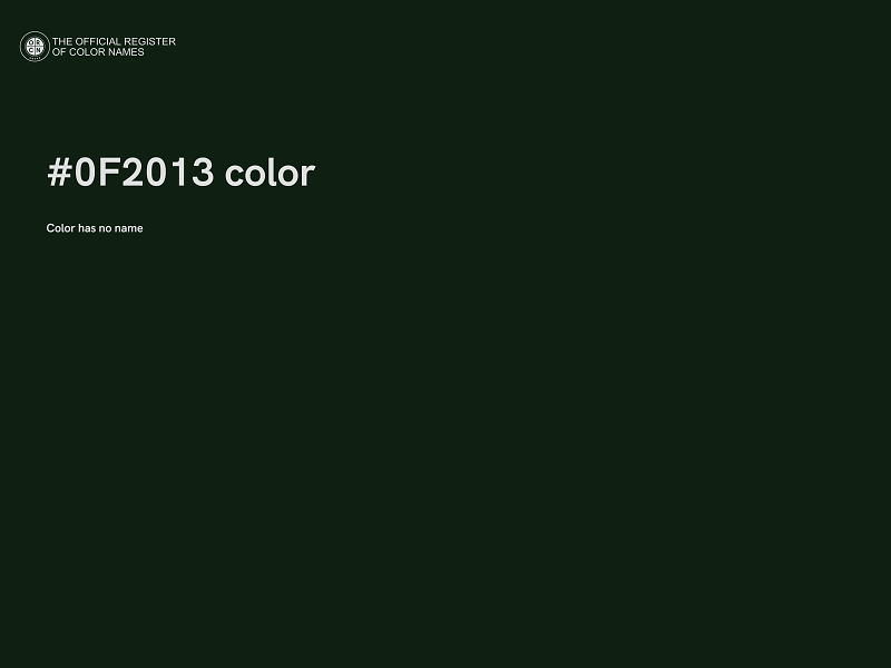 #0F2013 color image