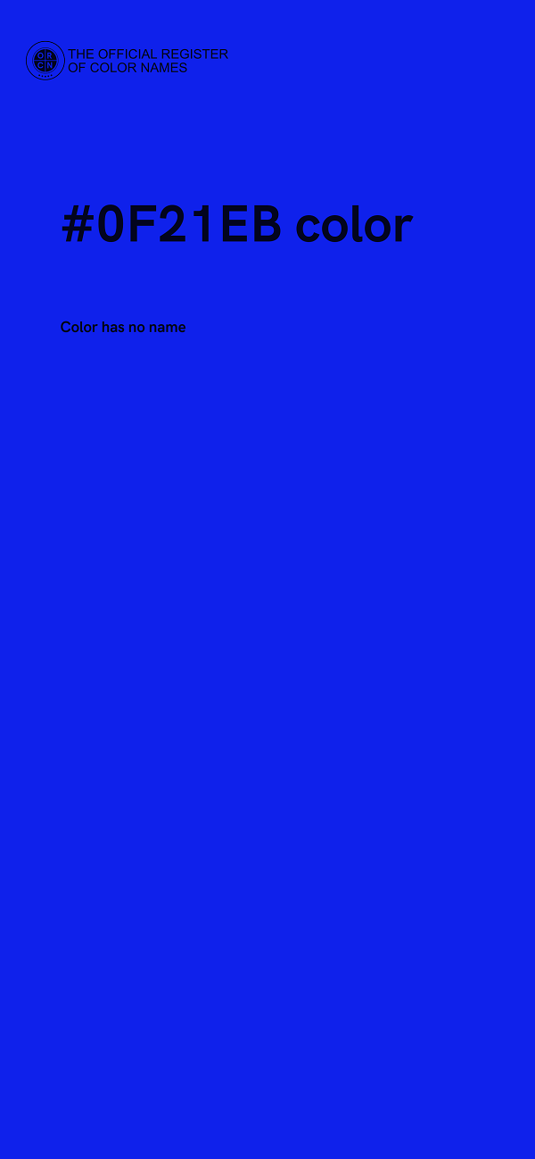 #0F21EB color image
