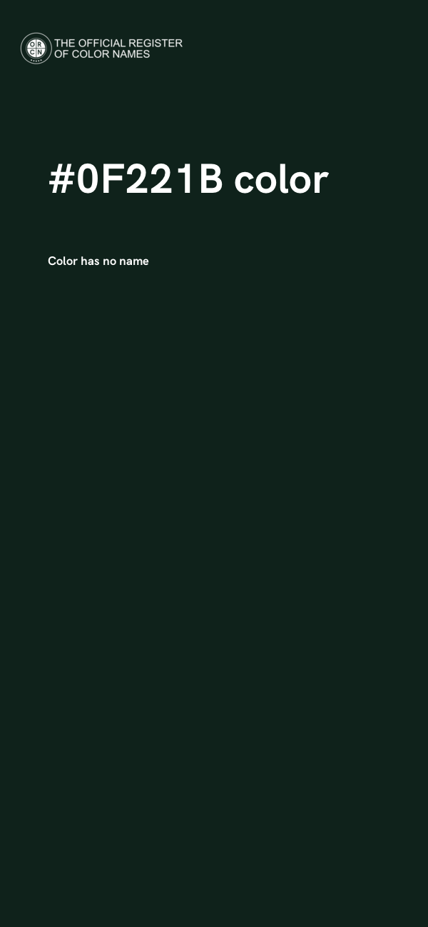 #0F221B color image