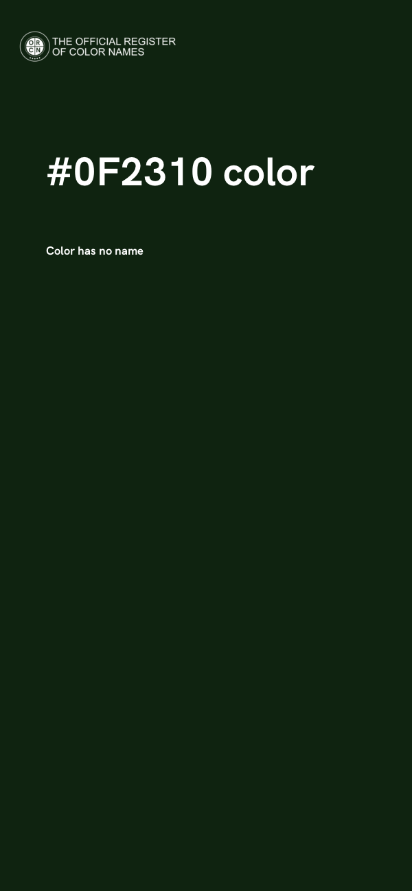 #0F2310 color image