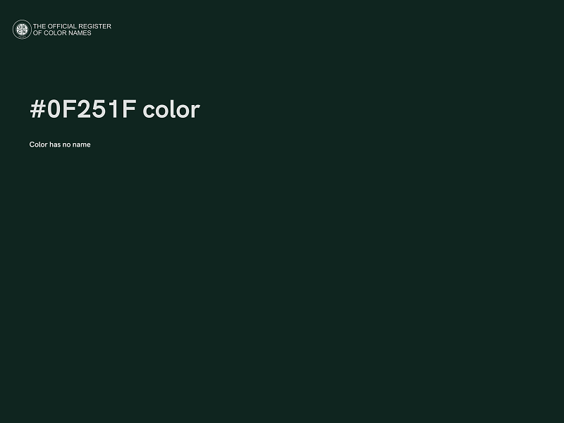 #0F251F color image