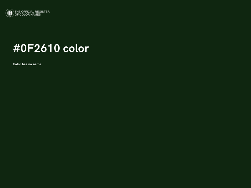 #0F2610 color image