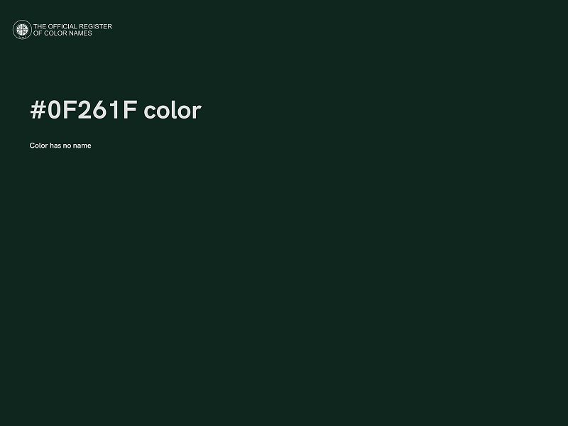 #0F261F color image