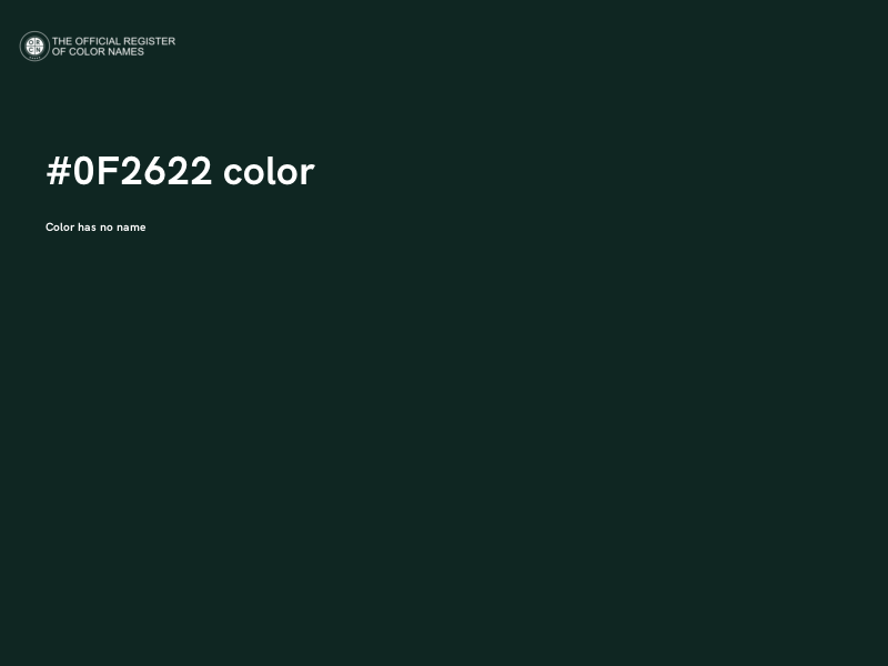 #0F2622 color image