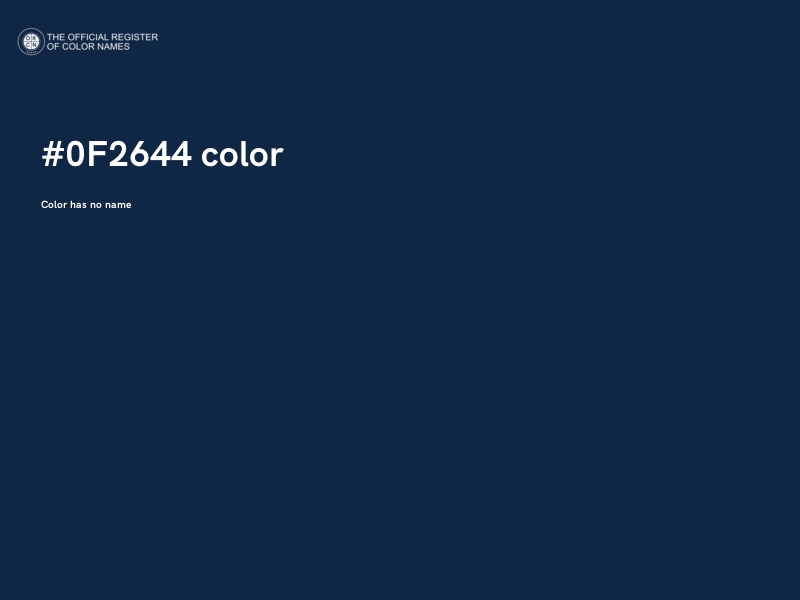 #0F2644 color image