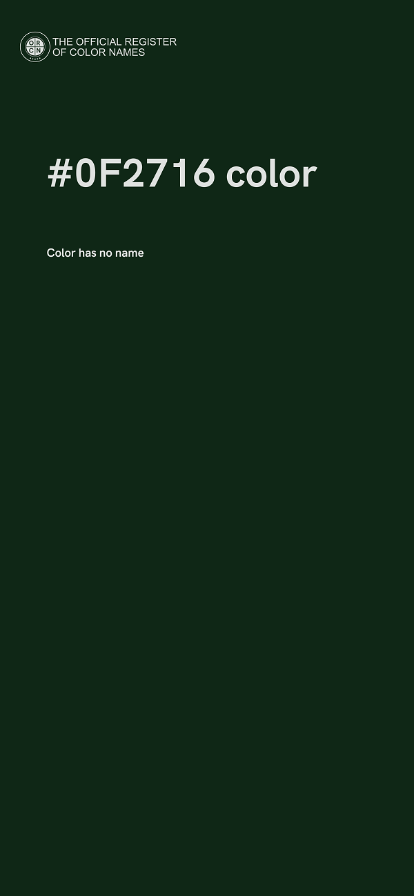 #0F2716 color image