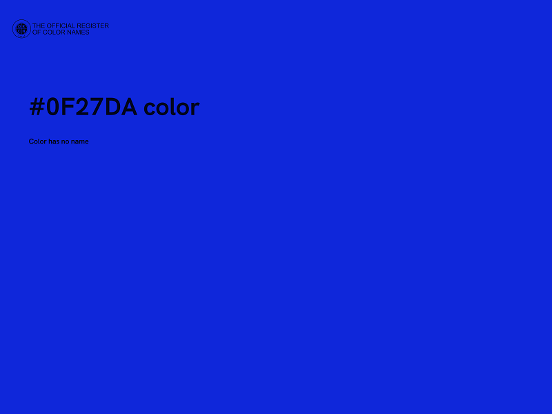 #0F27DA color image