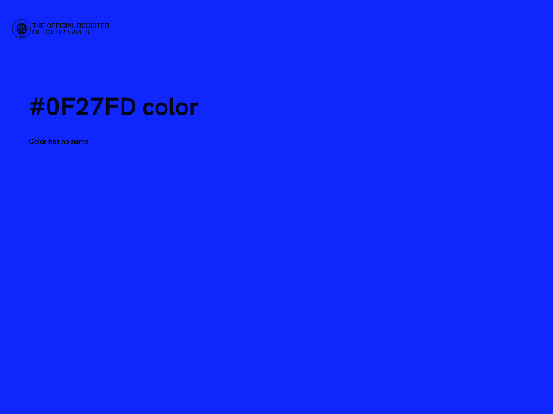 #0F27FD color image