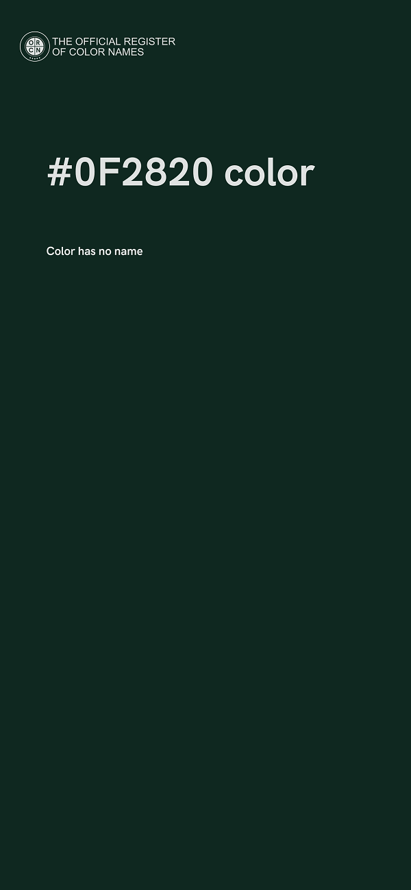 #0F2820 color image