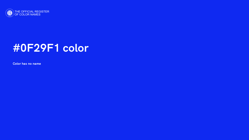 #0F29F1 color image