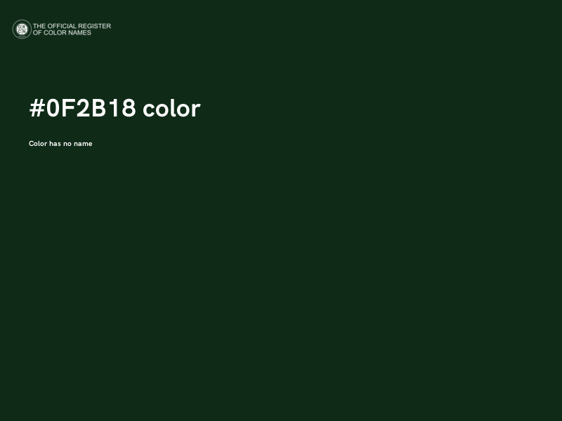 #0F2B18 color image