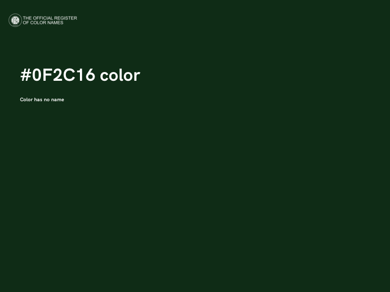 #0F2C16 color image