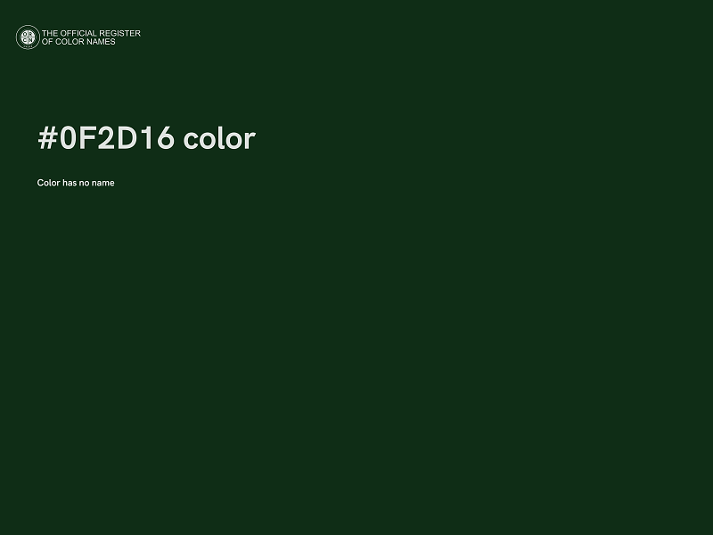 #0F2D16 color image