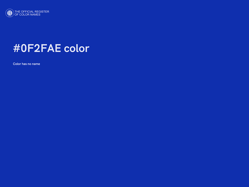 #0F2FAE color image