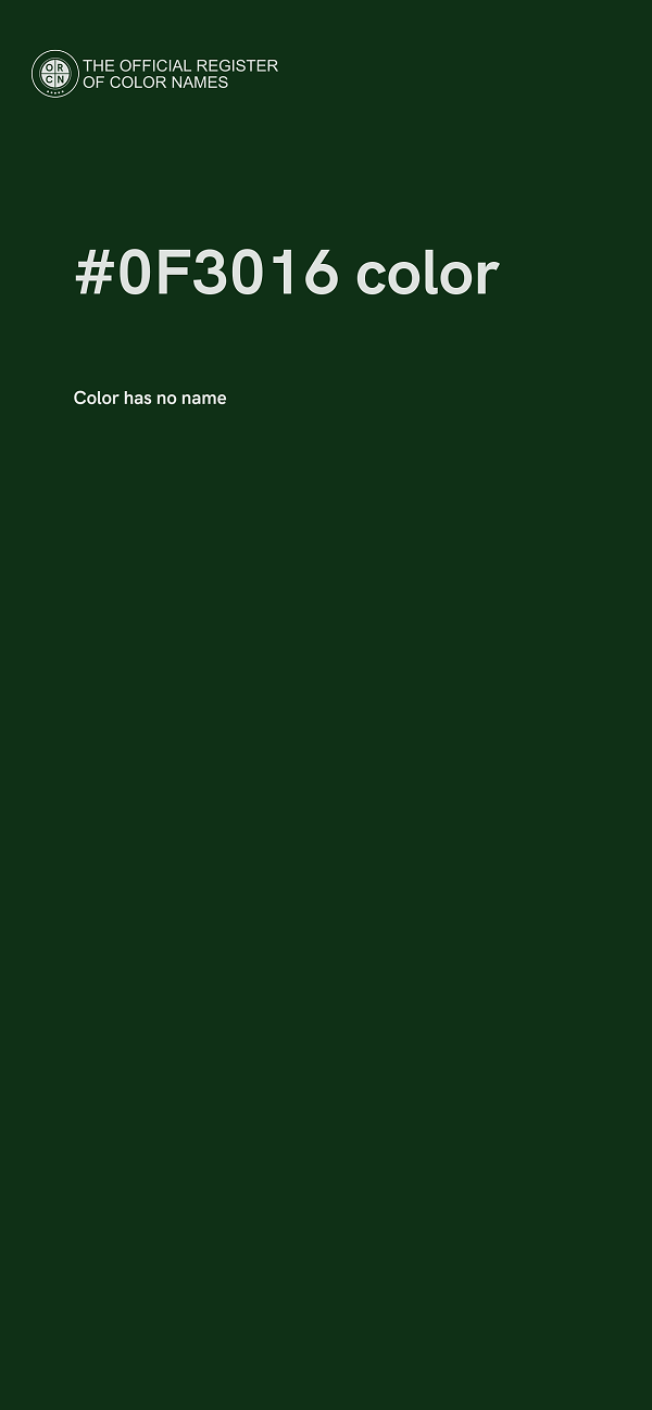#0F3016 color image