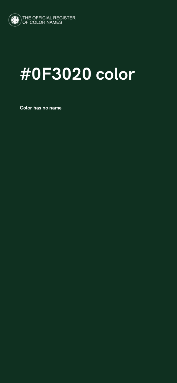 #0F3020 color image