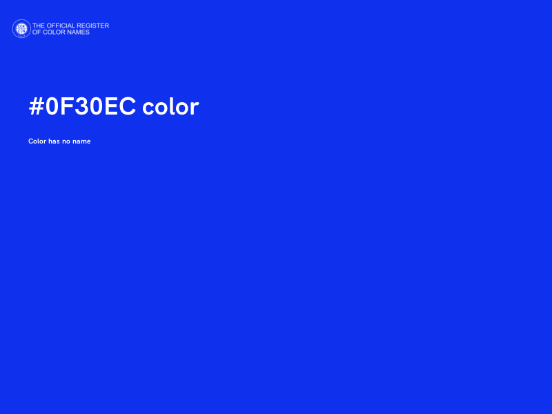 #0F30EC color image