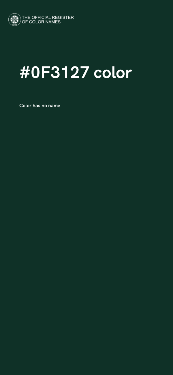 #0F3127 color image