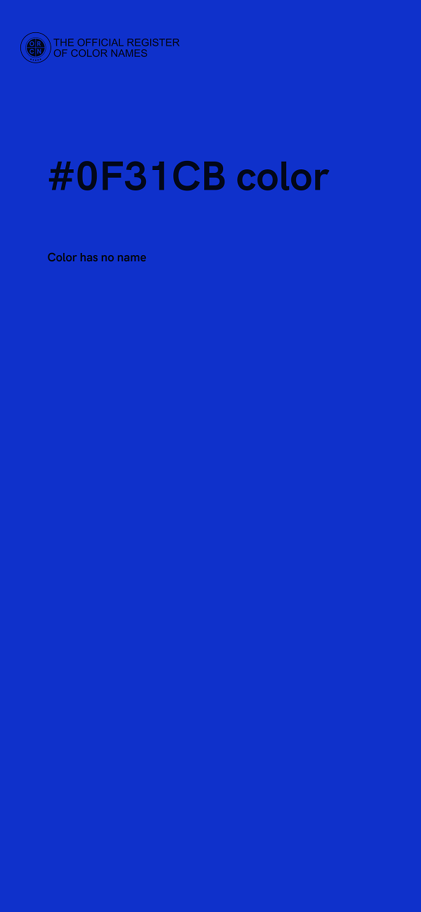 #0F31CB color image