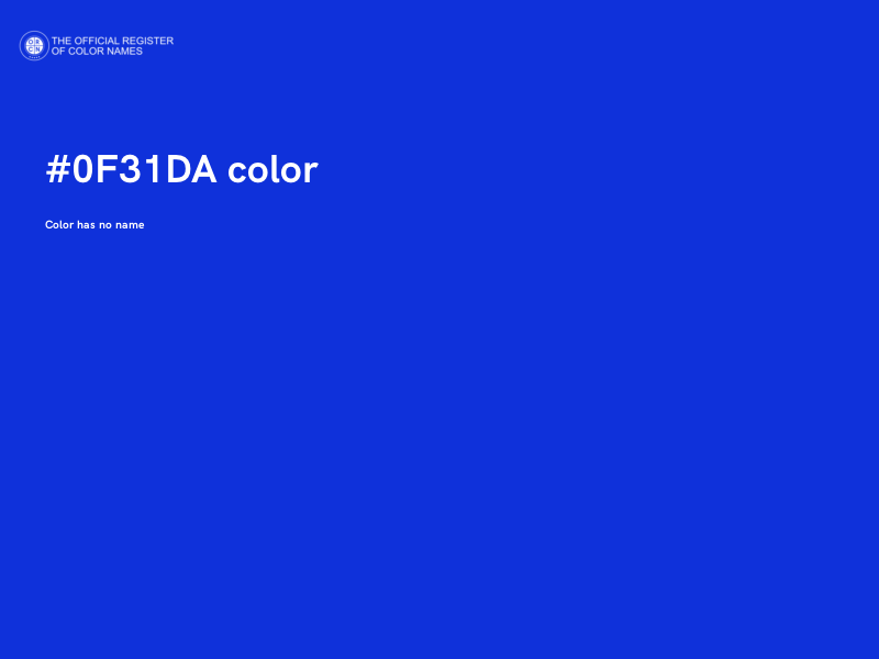 #0F31DA color image