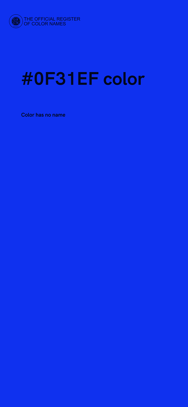 #0F31EF color image