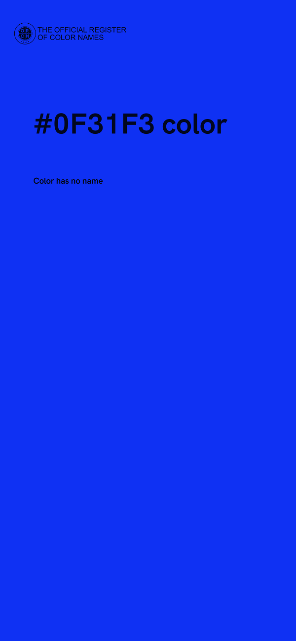 #0F31F3 color image