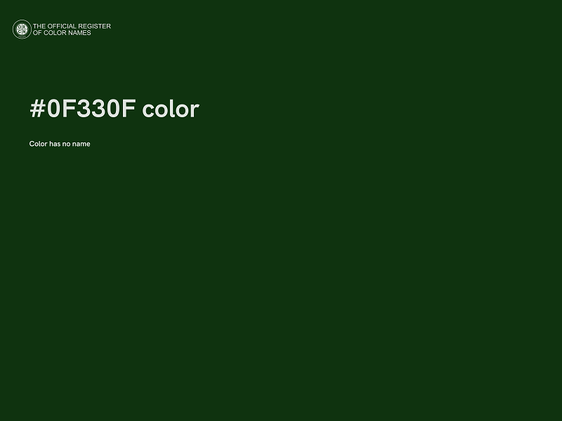 #0F330F color image