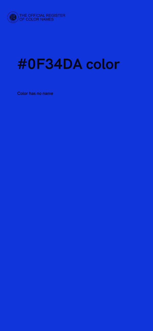 #0F34DA color image
