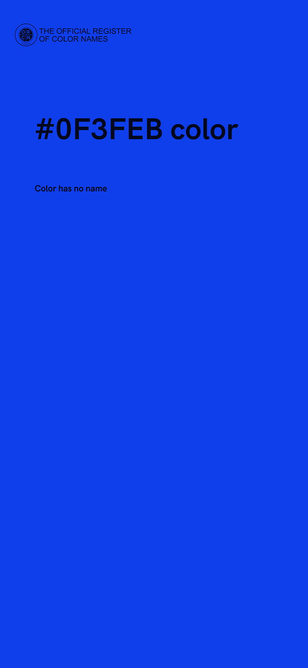 #0F3FEB color image