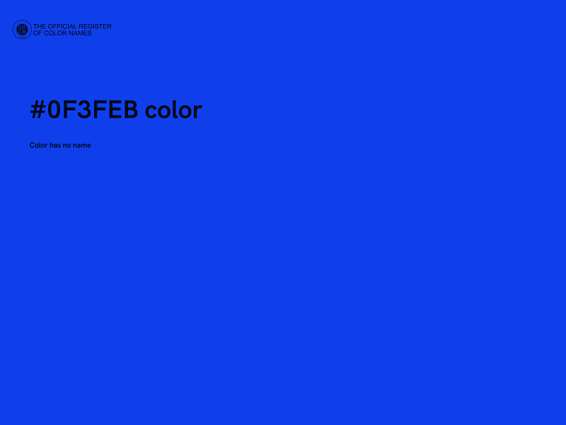 #0F3FEB color image