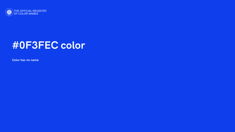 #0F3FEC color image