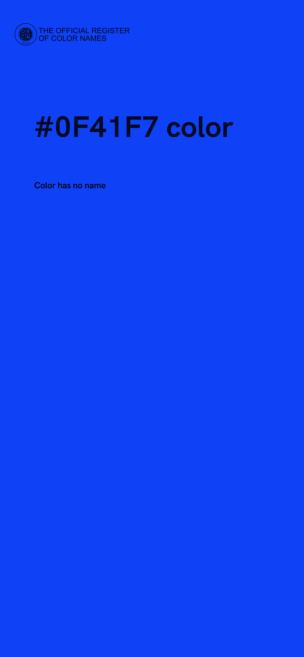 #0F41F7 color image