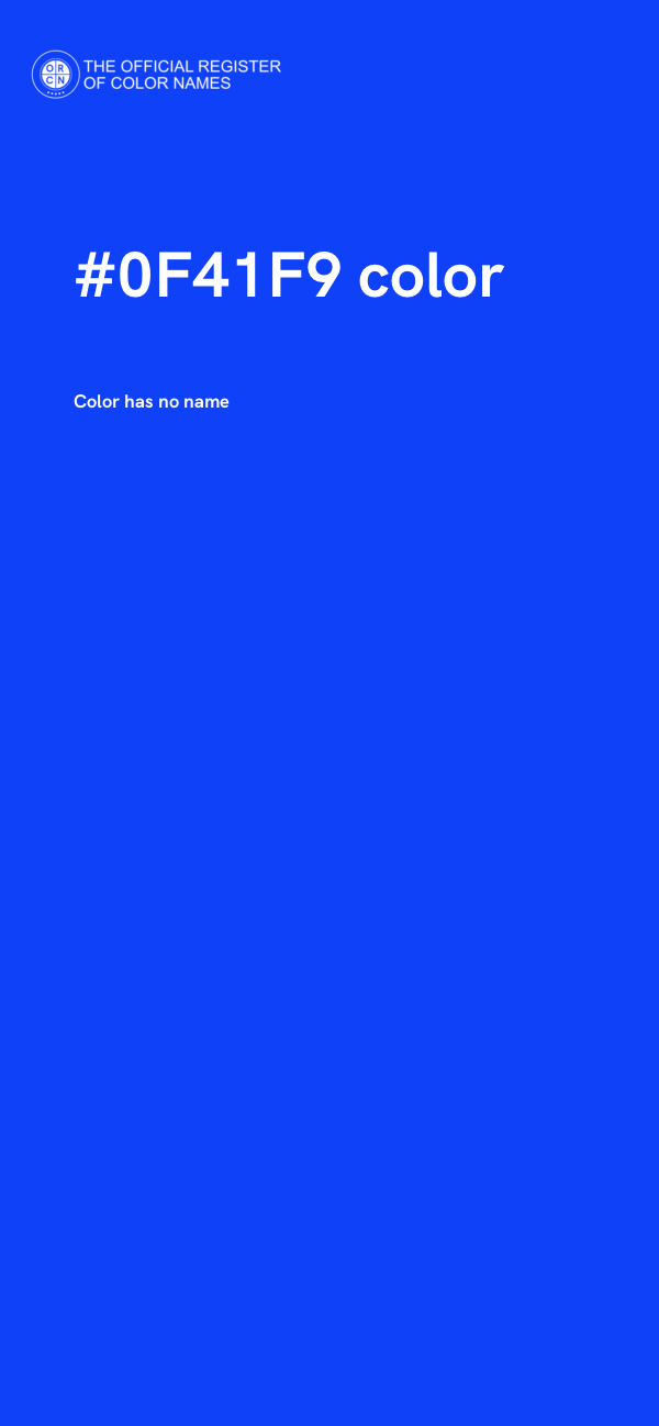 #0F41F9 color image