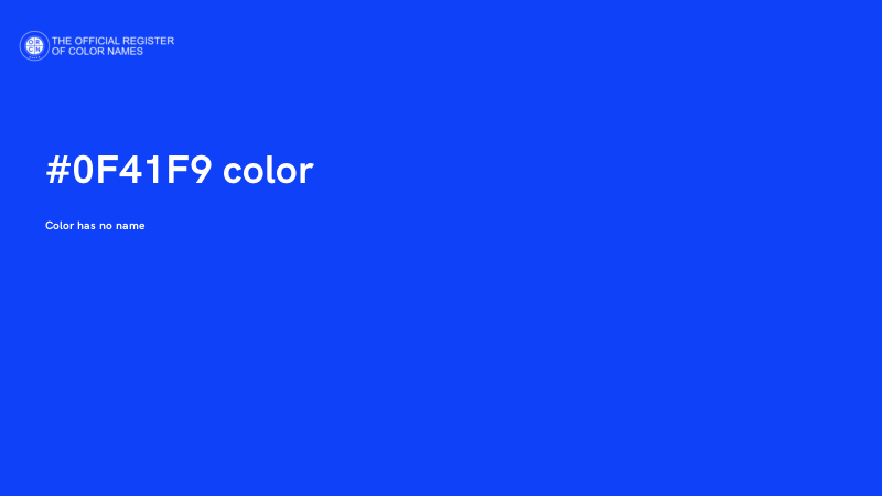 #0F41F9 color image