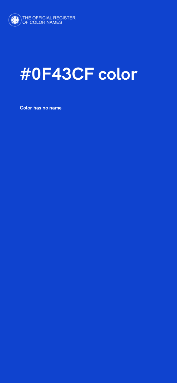 #0F43CF color image