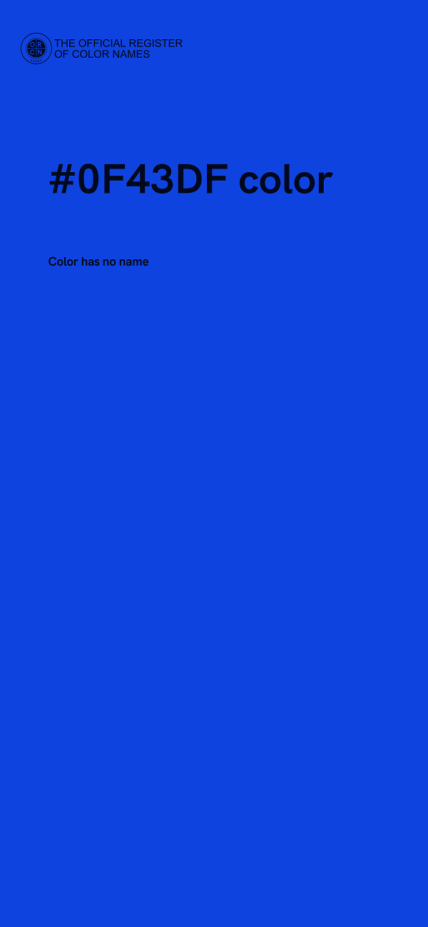 #0F43DF color image