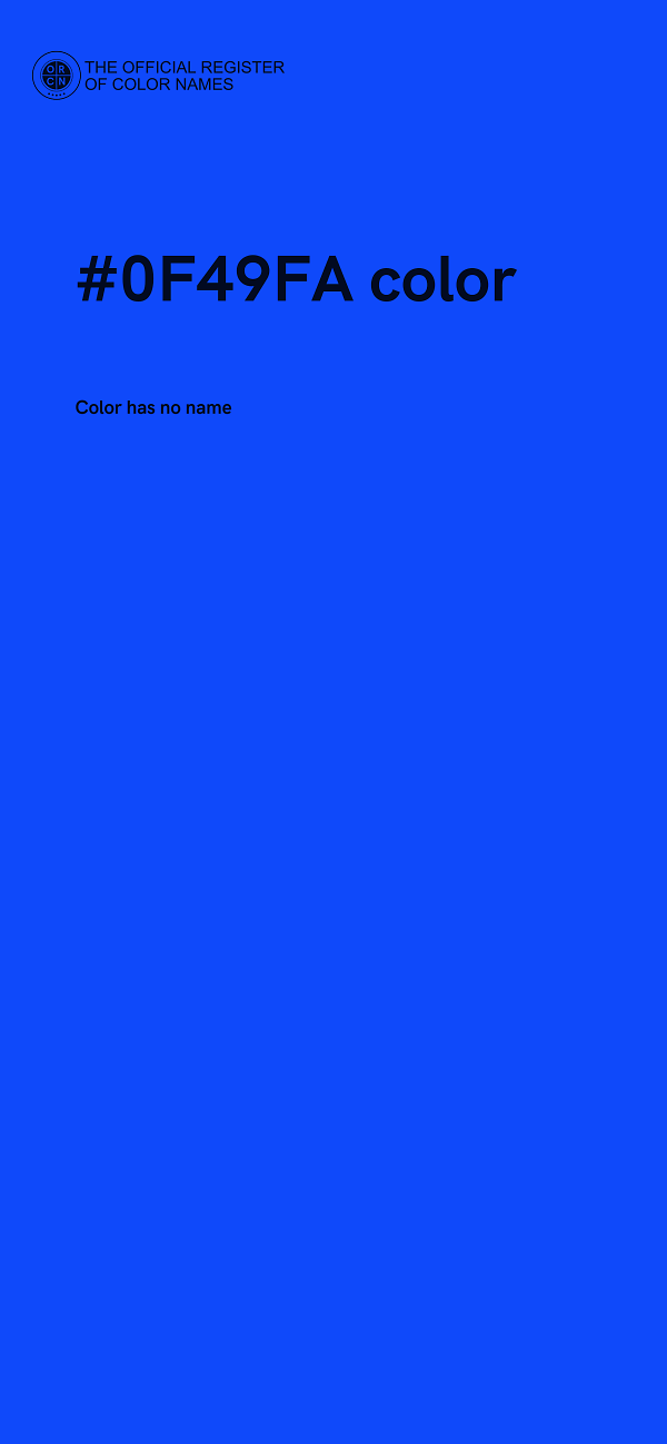 #0F49FA color image
