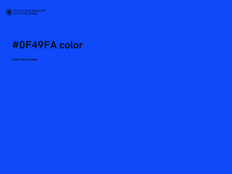 #0F49FA color image