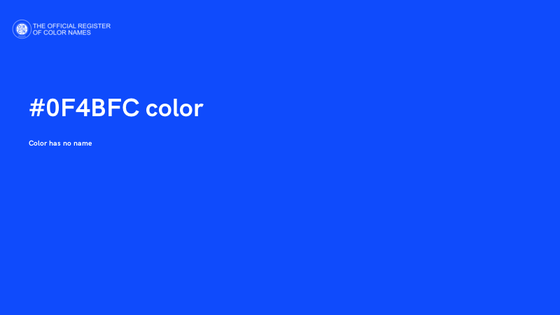 #0F4BFC color image