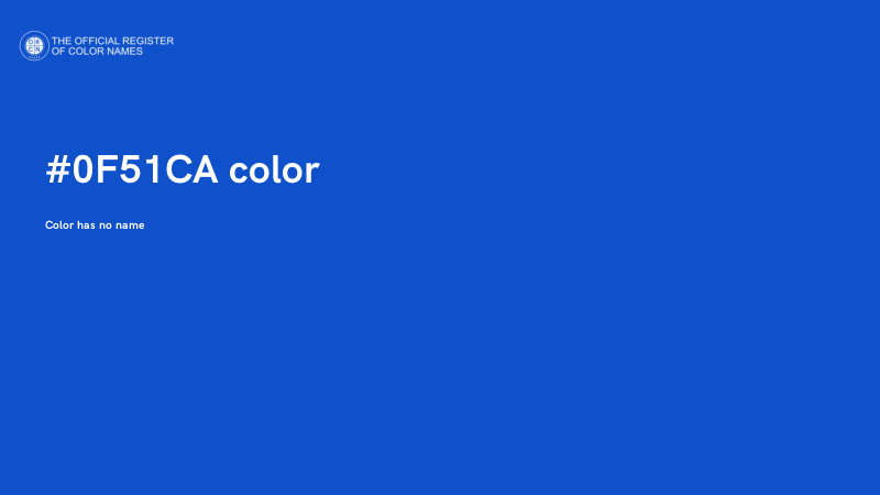 #0F51CA color image