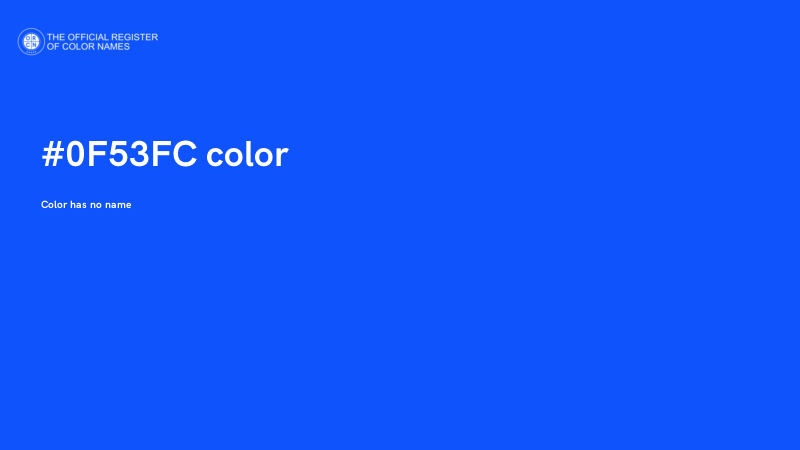 #0F53FC color image