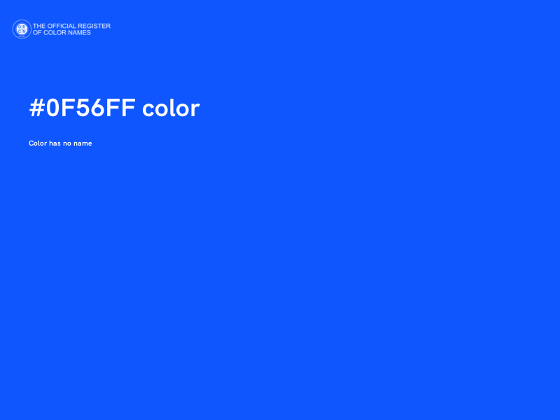 #0F56FF color image