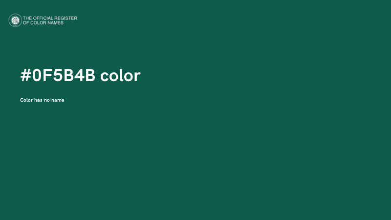 #0F5B4B color image