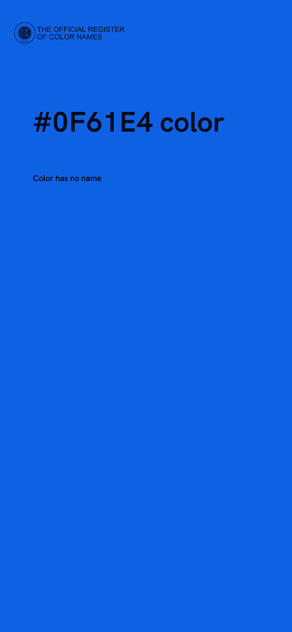 #0F61E4 color image