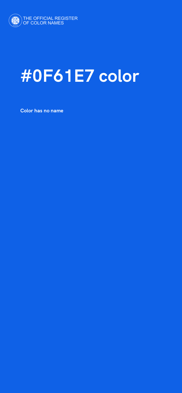 #0F61E7 color image